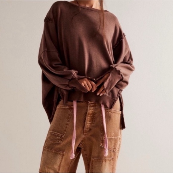 Free People Sweaters - NWT Free People Chocolate Love Camden, Sz S